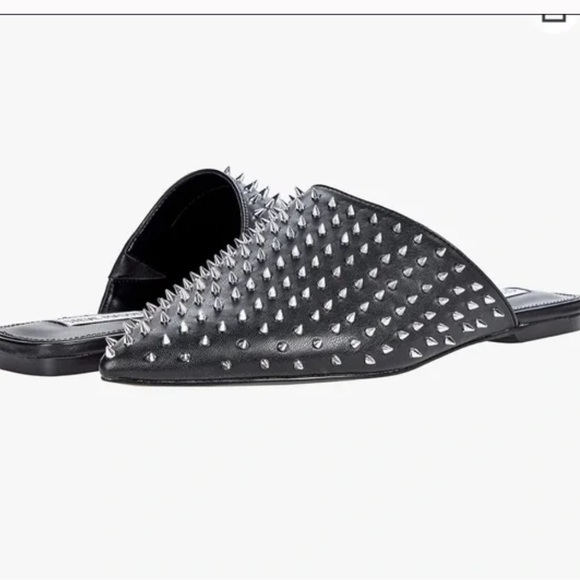 Steve Madden Pinpoint slip on studded shoes in black - Picture 3 of 10